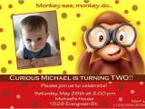 Curious George 2nd Birthday Invitations Curious George Birthday Party Invitations Bagvania Free