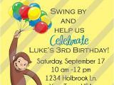 Curious George Birthday Invitation Template Curious George Invitation Party Ideas