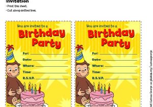 Curious George Birthday Invitation Template Curious George Invitation Template – orderecigsjuicefo
