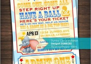 Custom Birthday Invitations Walgreens Dumbo Circus Baby Shower Birthday Invitation