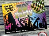 Custom Disco Party Invitations 70 39 S Party Invitation Personalized Printable Invite for