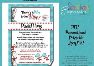 Custom Dr Seuss Baby Shower Invitations Personalized Dr Seuss Party Invitation by