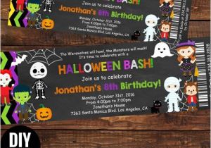 Custom Halloween Birthday Invitations This Halloween Ticket Birthday Invitations to Celebrate