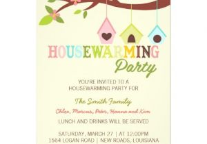 Custom Housewarming Party Invitations Modern Housewarming Bird Houses 5×7 Paper Invitation Card