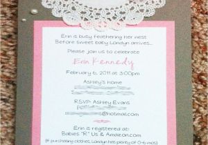 Custom Made Bridal Shower Invitations Playing with Paper — Pearls & Lace Baby or Bridal Shower
