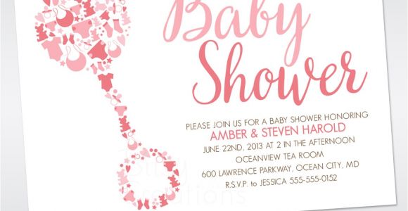 Custom Make Baby Shower Invitations Custom Design Baby Shower Invitations
