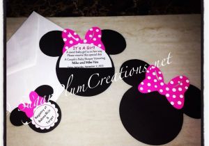 Custom Minnie Mouse Baby Shower Invitations 20 Custom Hand Made Minnie Mouse Baby Shower Invitations