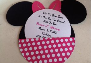 Custom Minnie Mouse Baby Shower Invitations Handmade Custom Hot Pink Minnie Mouse Birthday Invitations