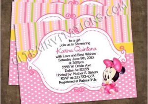 Custom Minnie Mouse Baby Shower Invitations Minnie Baby Shower Invitations Personalized Invites