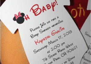Custom Minnie Mouse Baby Shower Invitations Minnie Mouse Esie Baby Shower Invitation All Wording