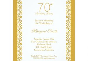 Custom Party Invitations with Photo Elegant Personalized 70th Birthday Party Invitations