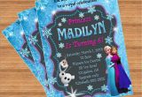 Custom Party Invitations with Photo Frozen Birthday Invitation Custom Invitation