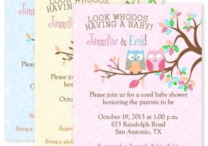 Custom Party Invitations with Photo Owl Baby Shower Party Invitations Custom Personalized