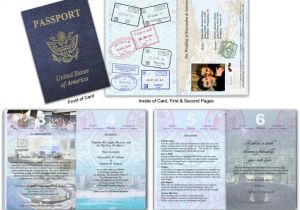 Custom Passport Wedding Invitations Custom Passport Invitation Cards