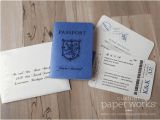 Custom Passport Wedding Invitations Purple and Gold Passport Wedding Invitation Custom Paper