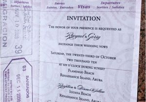 Custom Passport Wedding Invitations Raquel Gerry 39 S Custom Passport Wedding Invites