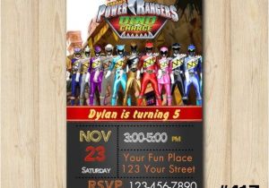 Custom Power Ranger Birthday Invitations Power Ranger Invitation Birthday Party Custom by