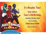 Custom Power Ranger Birthday Invitations Power Rangers Custom Invitation Mason 39 S Birthday 4