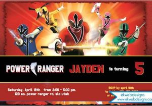Custom Power Ranger Birthday Invitations Power Rangers Invitation Printable Power Rangers