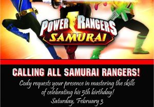 Custom Power Ranger Birthday Invitations Printable Power Rangers Birthday Invitation Custom B R