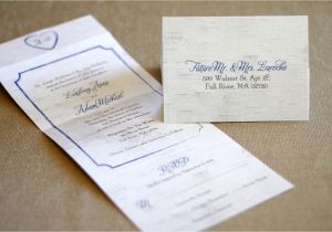 Custom Seal and Send Wedding Invitations Seal and Send Wedding Invitation Birch Tree by