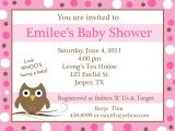Customizable Baby Shower Invites 20 Personalized Baby Shower Invitations Pink Baby Owl