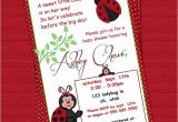 Customizable Baby Shower Invites Red Ladybug Polka Dot Custom Baby Shower Invitation
