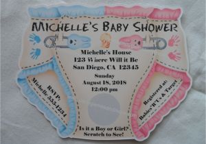 Customizable Baby Shower Invites Unique Personalized Baby Shower Diaper Invitations Twins