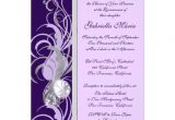 Customize Quinceanera Invitations Purple and Silvery Custom Quinceanera Invitations 5 Quot X 7