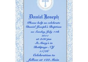 Customized Baptism Invitations Baby Boys Baptism Christening 5×7 Paper Invitation Card