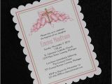 Customized Baptism Invitations Personalized Baptism Christening Invitations Pink Hearts with
