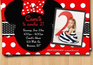 Customized Birthday Invitations Customized Minnie Mouse Birthday Invitations Drevio