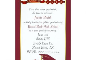 Customized Graduation Party Invitations Custom Red Graduation Party Invitation Zazzle