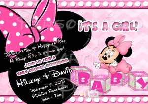 Customized Minnie Mouse Baby Shower Invitations Baby Minnie Mouse Baby Shower Invitation by Partiesplus On