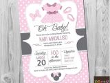Customized Minnie Mouse Baby Shower Invitations Items Similar to Minnie Mouse Baby Shower Invitation