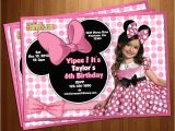 Customized Minnie Mouse First Birthday Invitations Free Printable Minnie Mouse Birthday Invitations