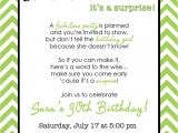 Cute 30th Birthday Invitation Wording Chevron Surprise Party Invitation