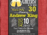 Cute 30th Birthday Invitation Wording Surprise 21st 30th 40th 50th Beer Chalkboard Style