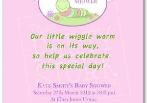 Cute Baby Girl Shower Invitations Sayings Baby Shower Invite Wording for Girl