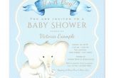 Cute Baby Shower Invitations for Boys Cute Boy Elephant Baby Shower Invitations Watercolor Baby