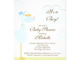 Cute Baby Shower Invitations for Boys Cute Little Stork Boy Baby Shower Invitation 5" X 7