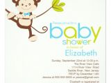 Cute Baby Shower Invitations for Boys Cute Monkey Boy Baby Shower Invitation