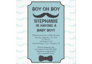 Cute Baby Shower Invitations for Boys Cute Mustache Boys Baby Shower Invitation 5" X 7