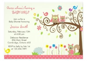 Cute Baby Shower Invitations for Girls Cute Pink Owl Girl Baby Shower Invitations Zazzle Com
