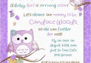 Cute Baby Shower Invite Wording Hoot Owls Baby Shower Invitation Sweet Little Birds