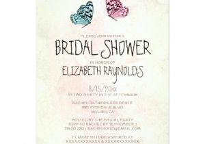 Cute Cheap Bridal Shower Invitations Cute butterfly Bridal Shower Invitations