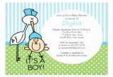 Cutest Baby Boy Shower Invitations Cute Stork Baby Boy Baby Shower Invitations