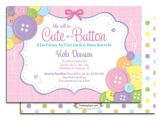 Cutest Baby Shower Invitations Cute as A button Baby Shower Invitation Cute Baby Shower
