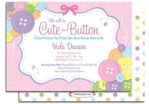 Cutest Baby Shower Invitations Cute as A button Baby Shower Invitation Cute Baby Shower