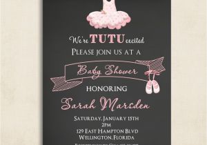 Cutest Baby Shower Invitations Ever Chalkboard Tutu Cute Baby Shower Invitation Ballerina Pink